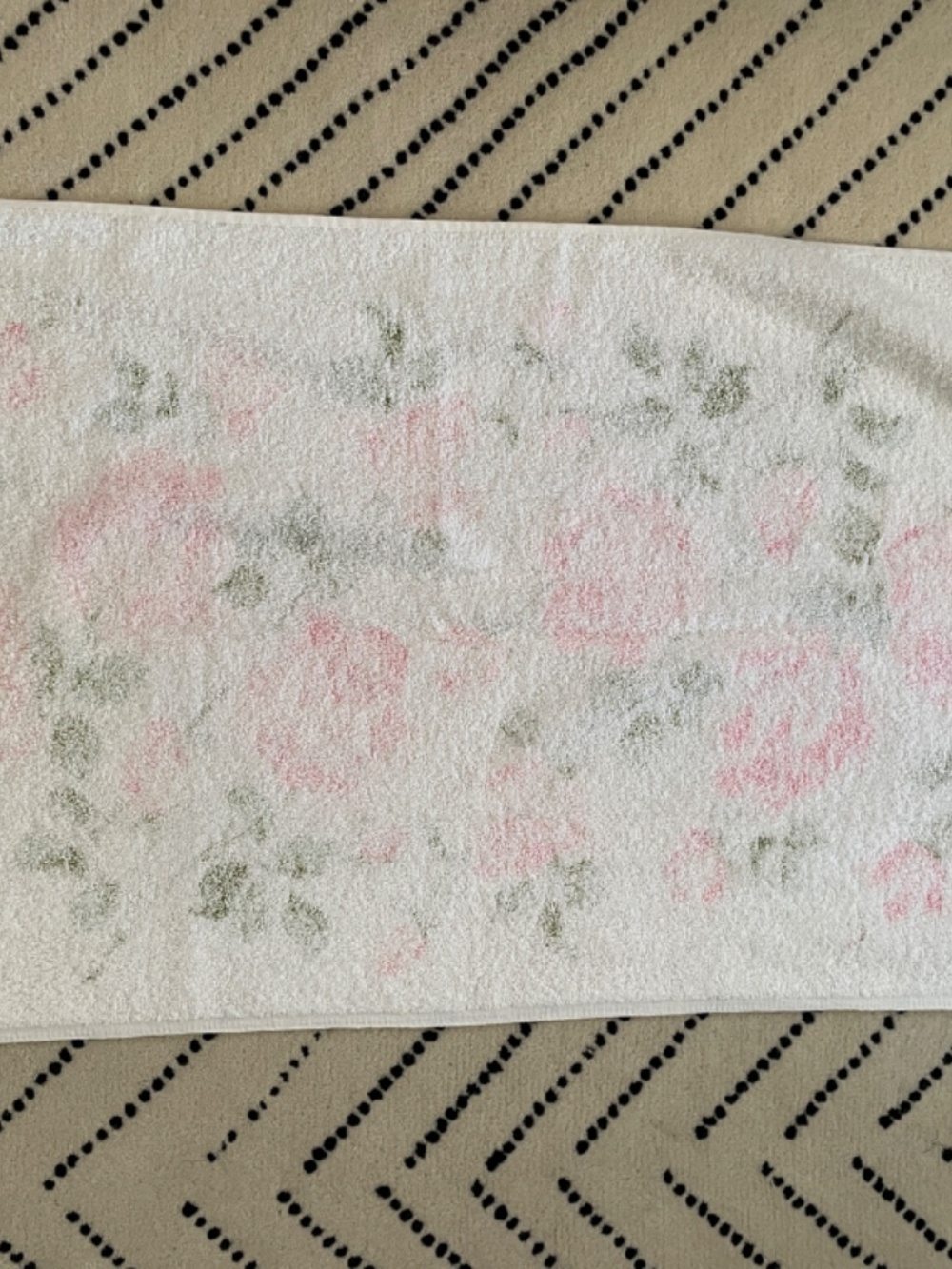 Vintage floral rose pink bath towel Cannon - Picture 2 of 4